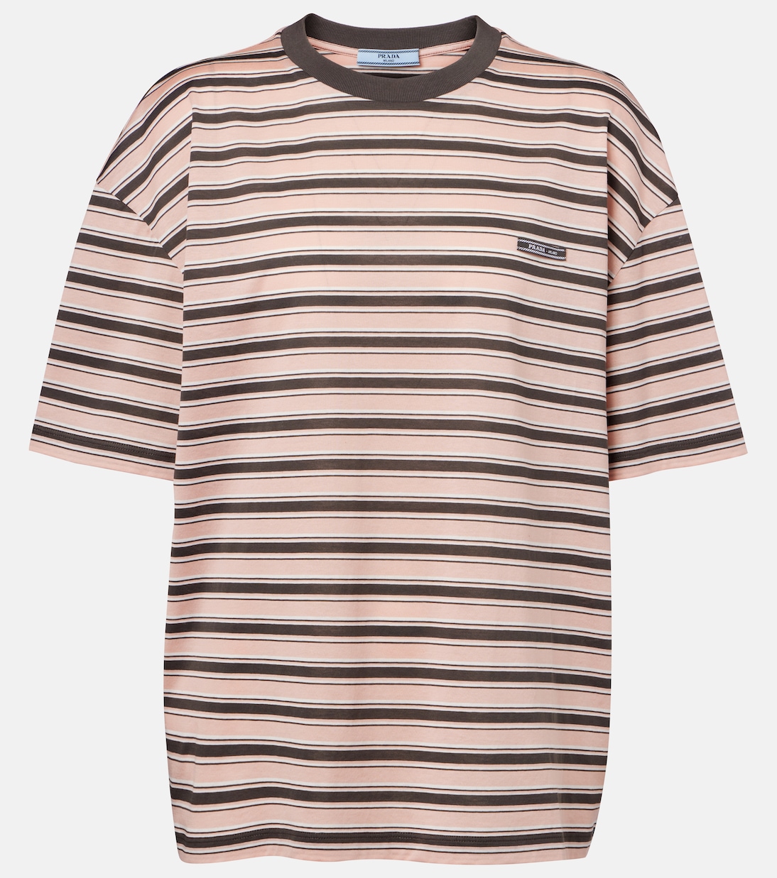 Camiseta de algodón a rayas | Prada
