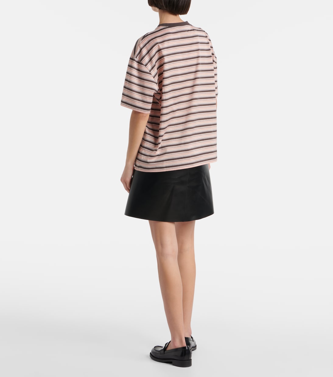Camiseta de algodón a rayas | Prada
