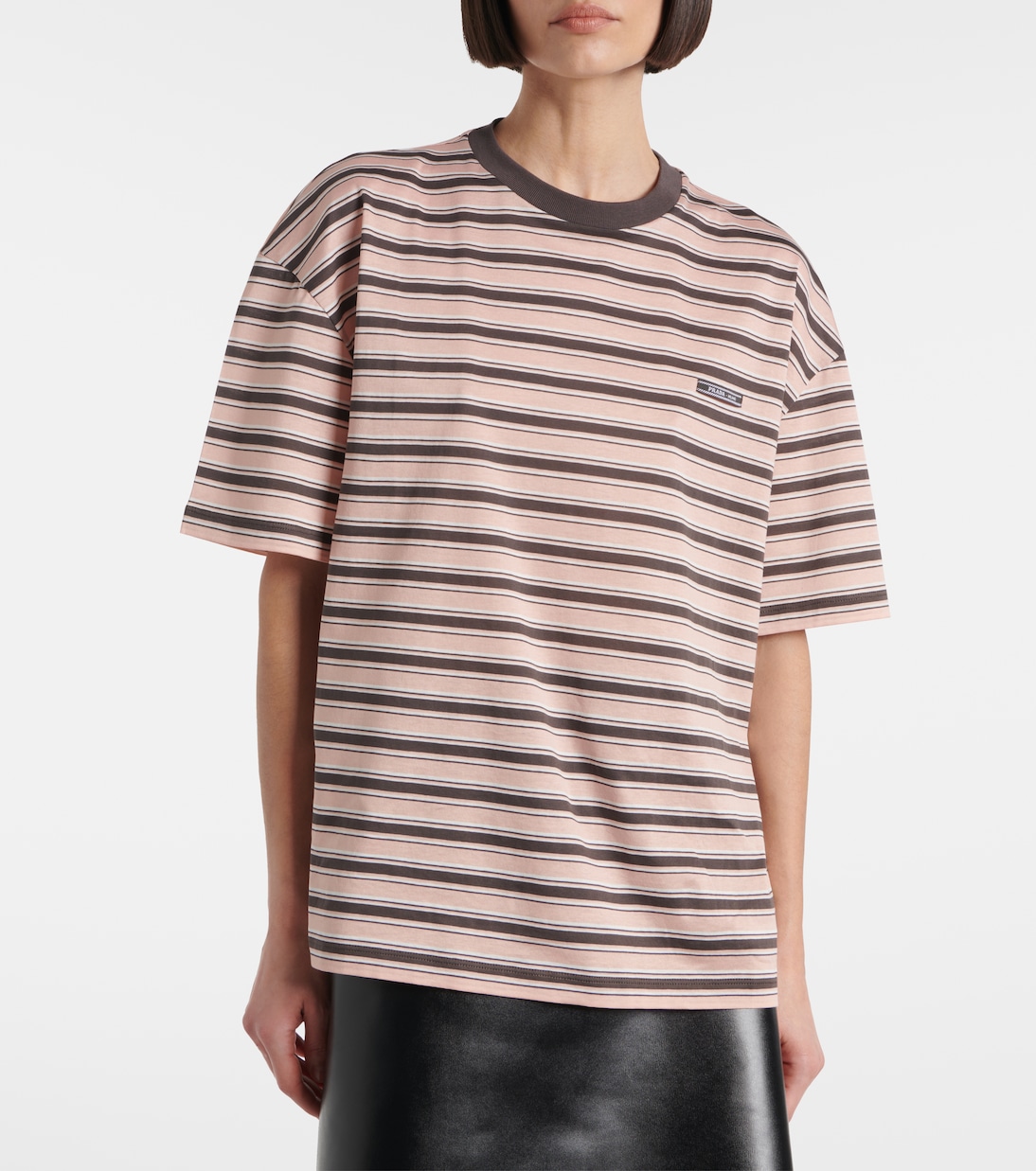 Camiseta de algodón a rayas | Prada