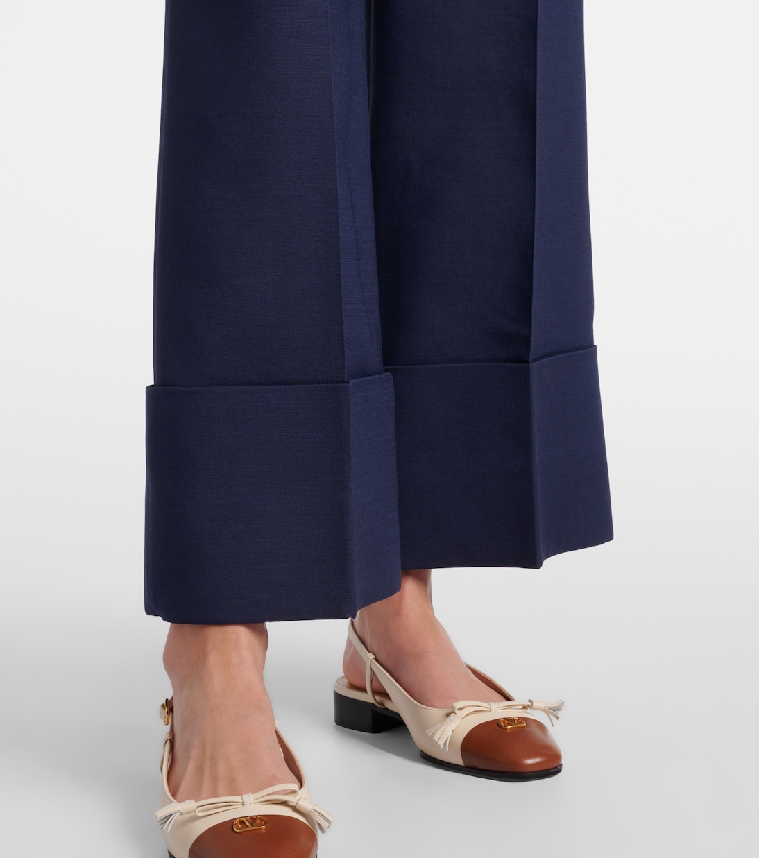 Weite Hose VGold aus Crepe Couture | Valentino