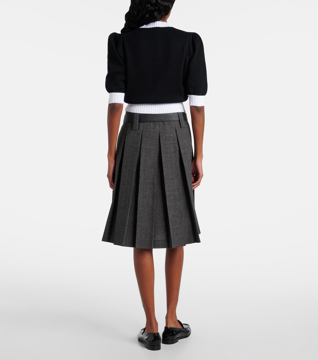 Pullover cropped in cotone | Prada