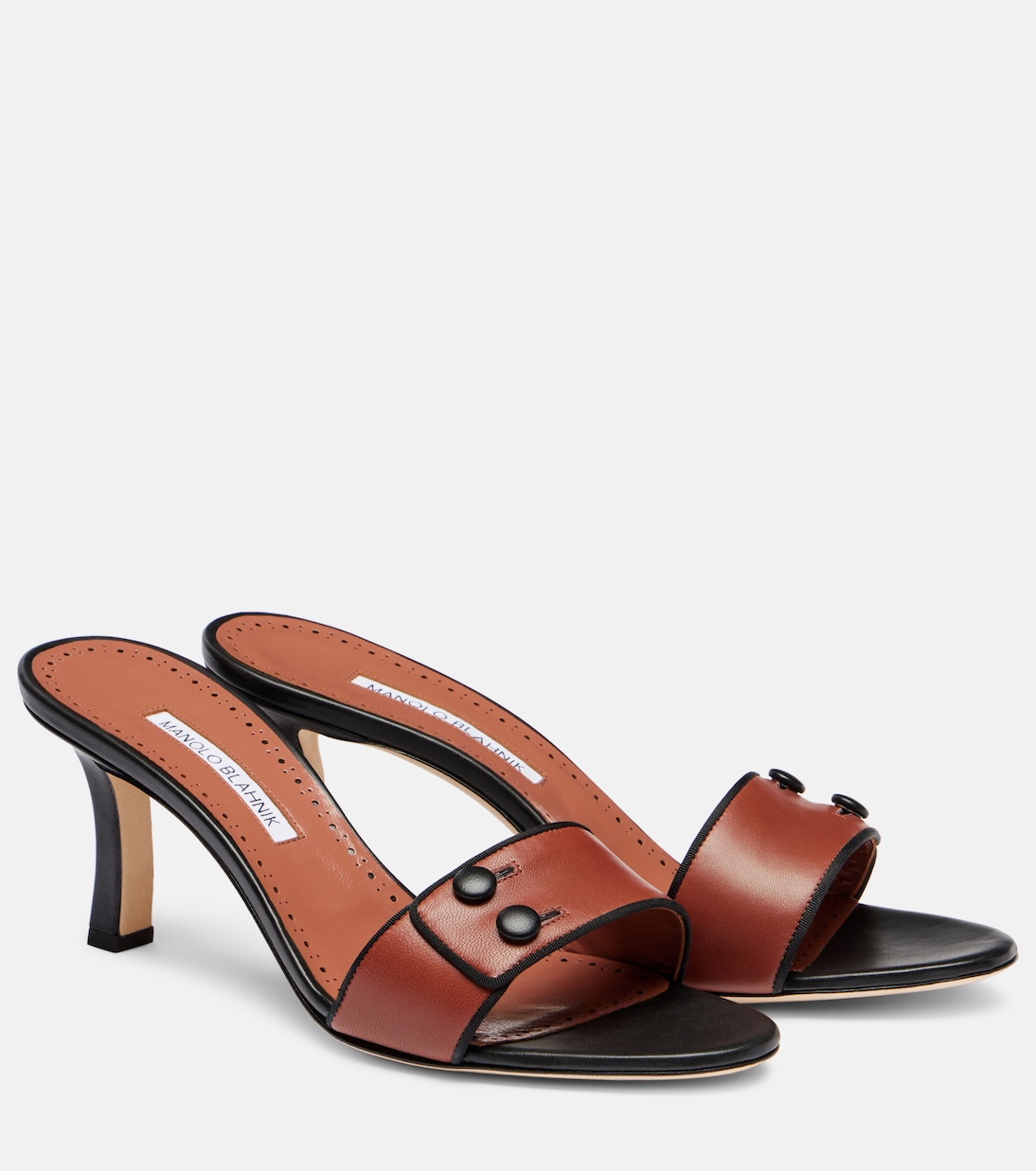 Pantoletten Muluka 70 aus Leder | Manolo Blahnik