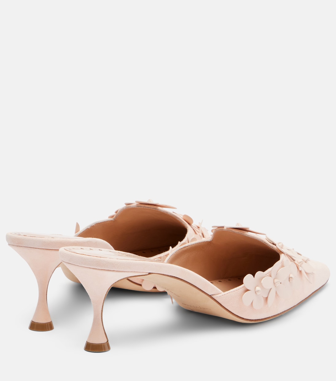 Harnes 50 floral-appliqué leather mules | Manolo Blahnik