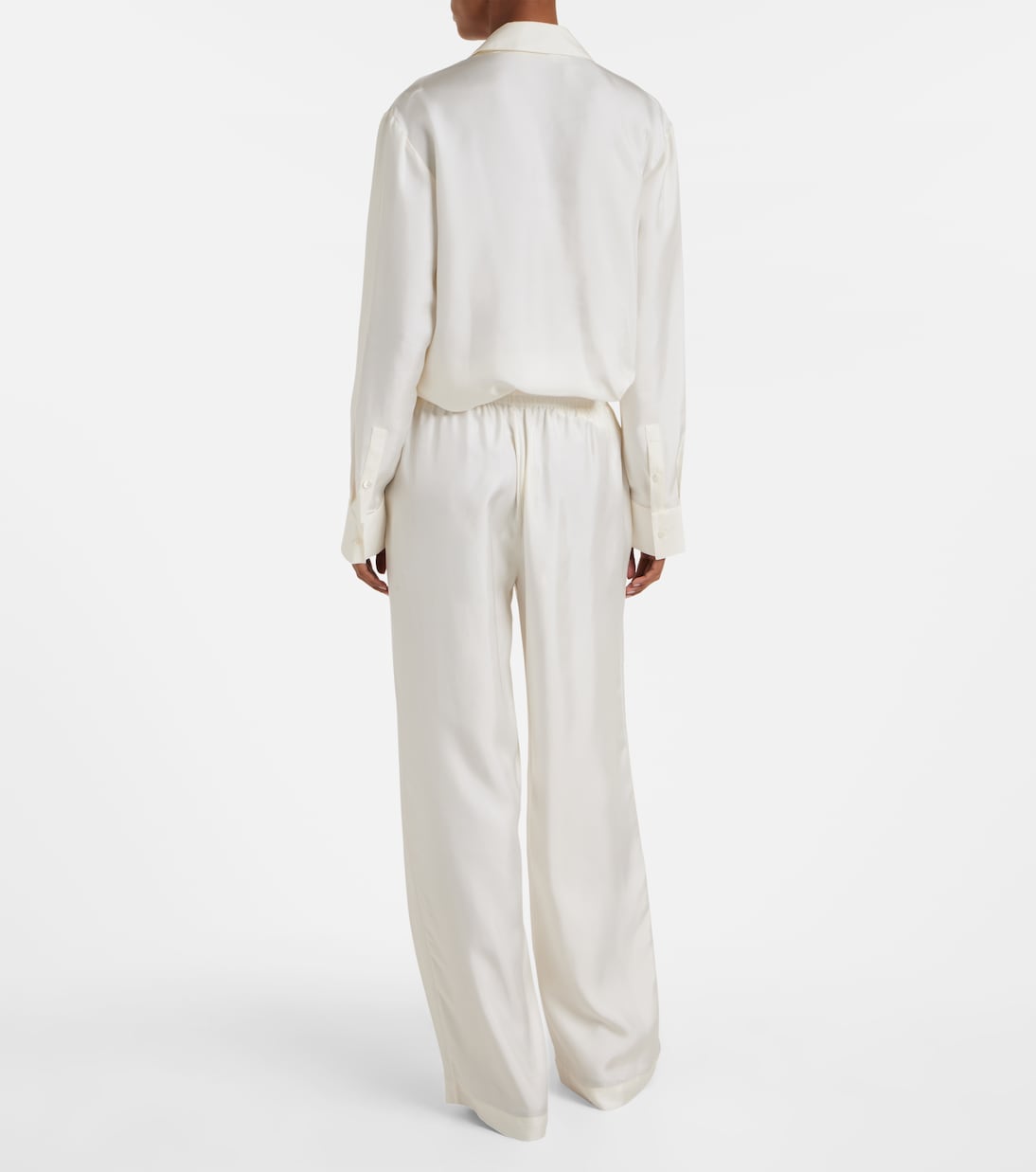 Pantalon ample en satin de soie | Róhe