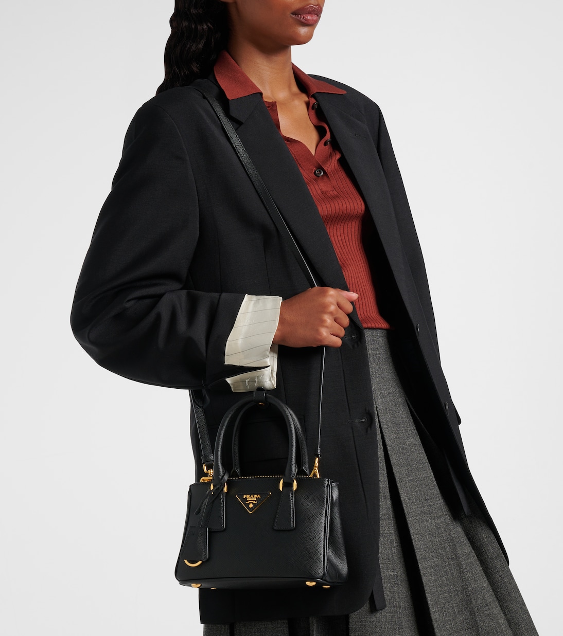 Borsa Galleria Saffiano Mini in pelle | Prada