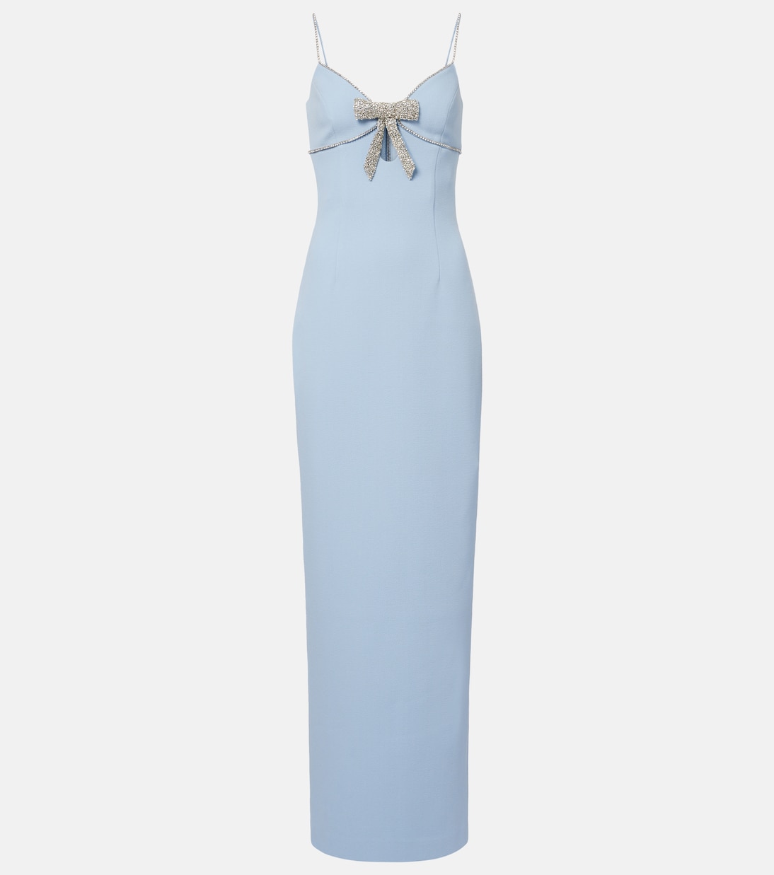 Bow-detail embellished crêpe gown | Rebecca Vallance