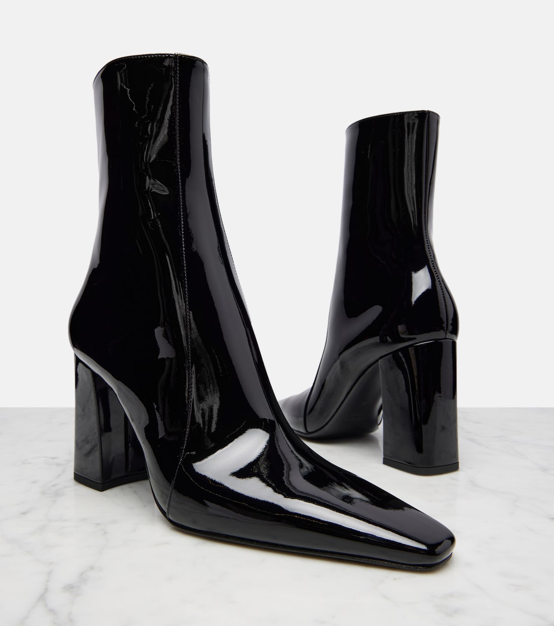 Rainer 90 patent leather ankle boots | Saint Laurent