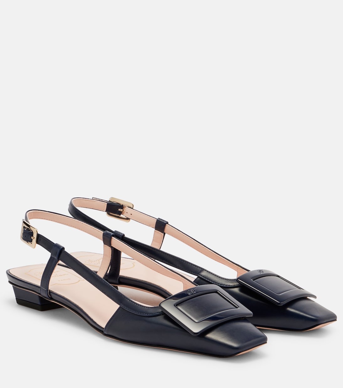 Belle Vivier 25 leather slingback flats | Roger Vivier