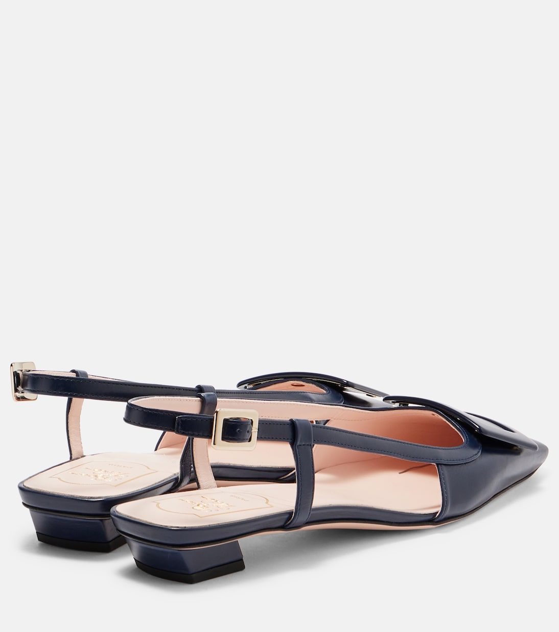 Belle Vivier 25 leather slingback flats | Roger Vivier
