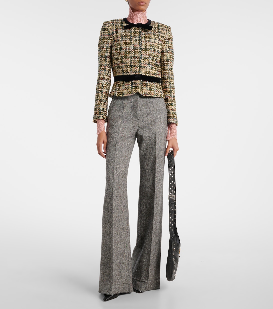 Veste en tweed lamé et velours | Valentino