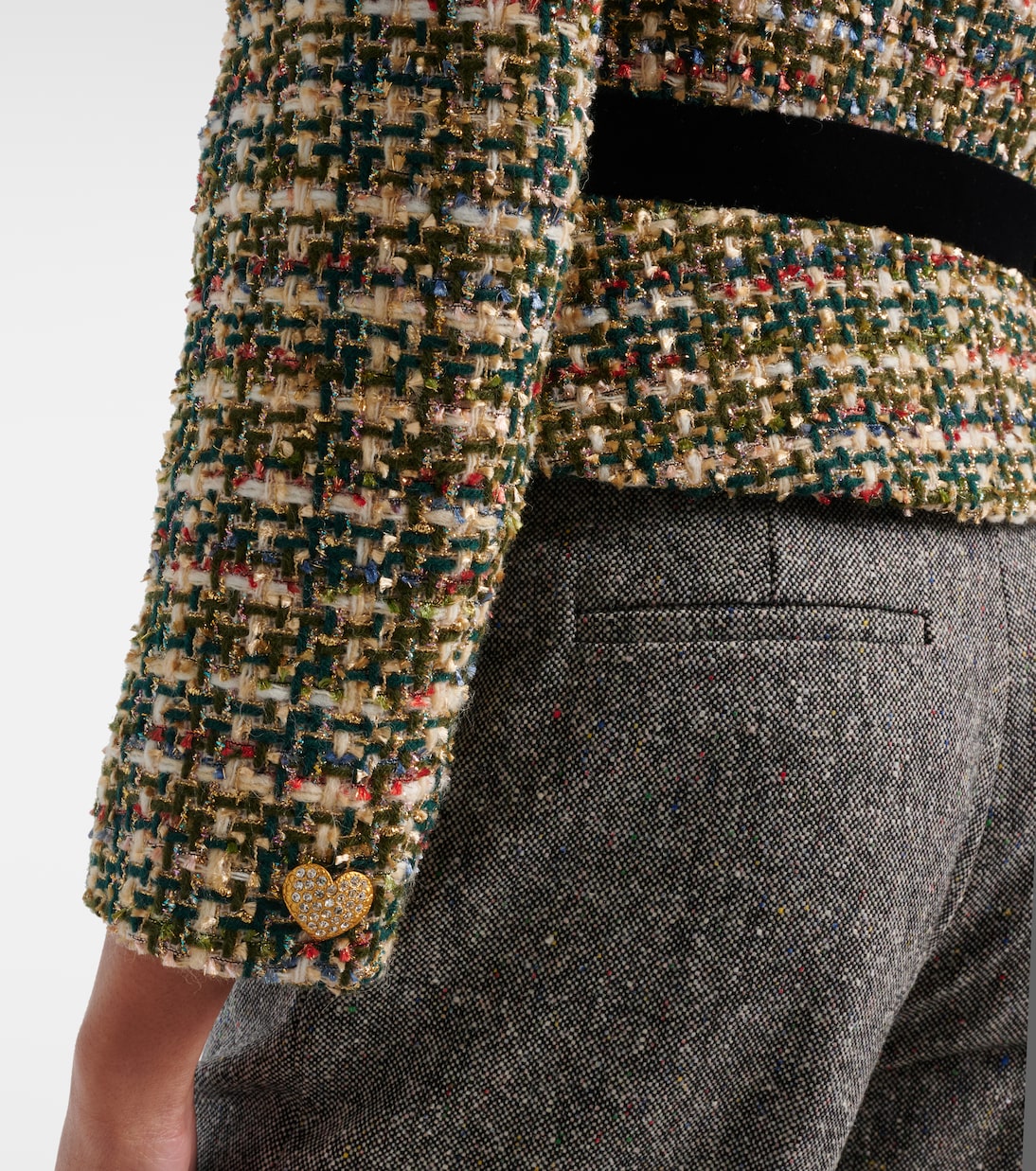 Veste en tweed lamé et velours | Valentino