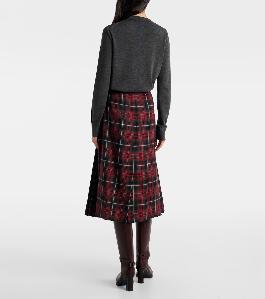 Pleated plaid twill kilt | Burberry