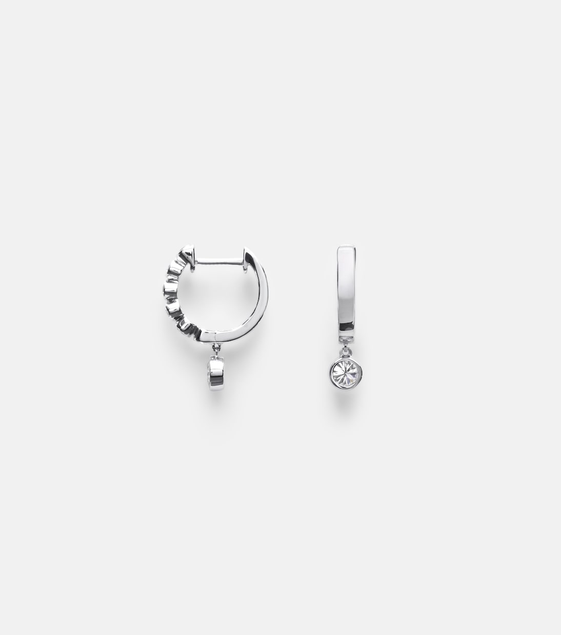 Boucles d'oreilles Melrose en or blanc 18 ct et diamants | Anita Ko