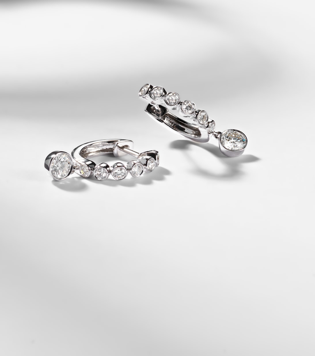 Boucles d'oreilles Melrose en or blanc 18 ct et diamants | Anita Ko