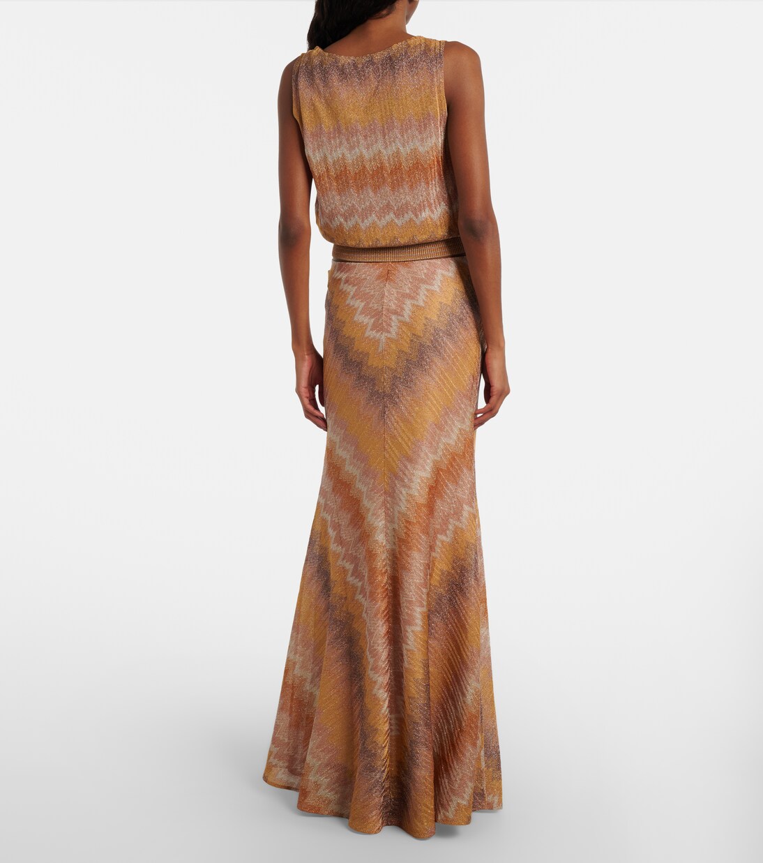 Maxirock Zig Zag aus Lamé | Missoni