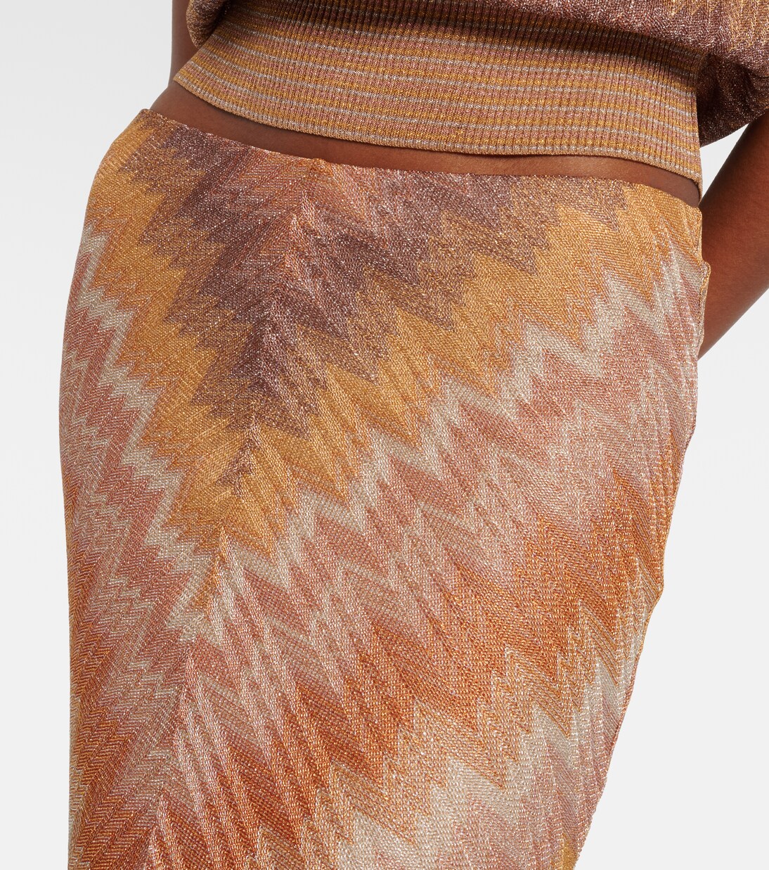 Maxirock Zig Zag aus Lamé | Missoni