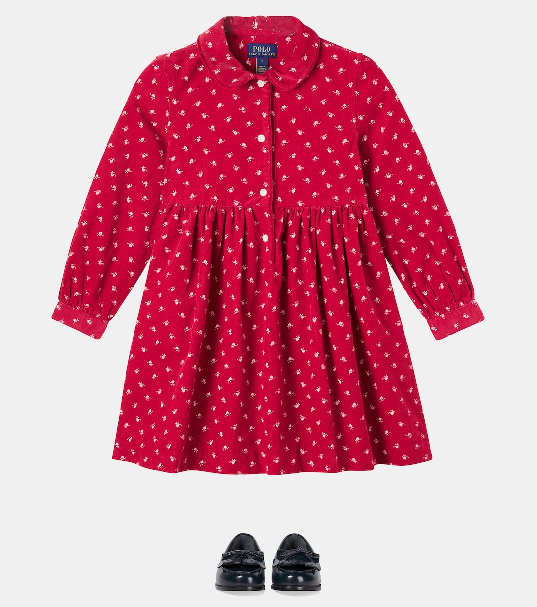 Floral cotton corduroy dress | Polo Ralph Lauren Kids