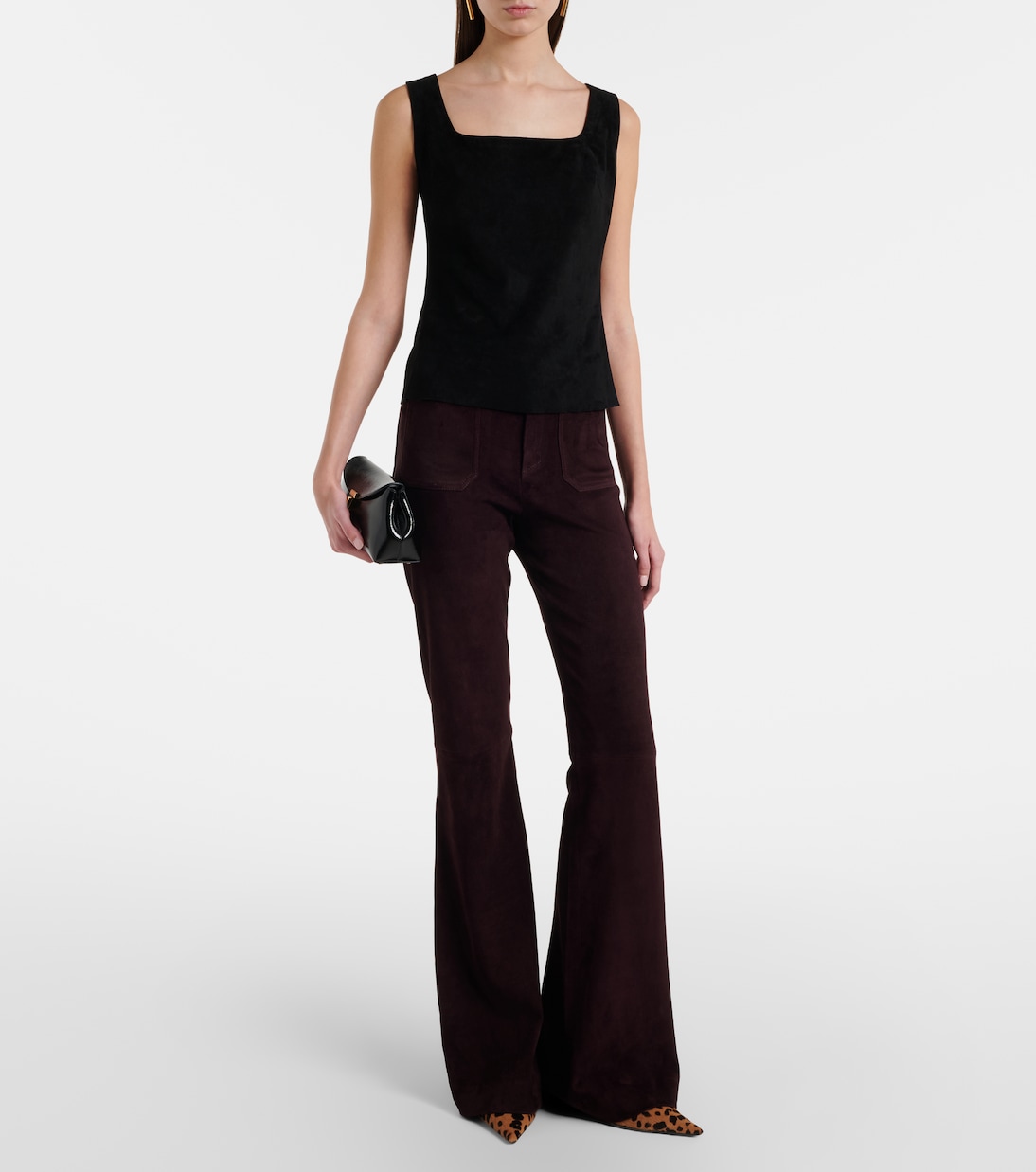 Laurent suede flared pants | Stouls