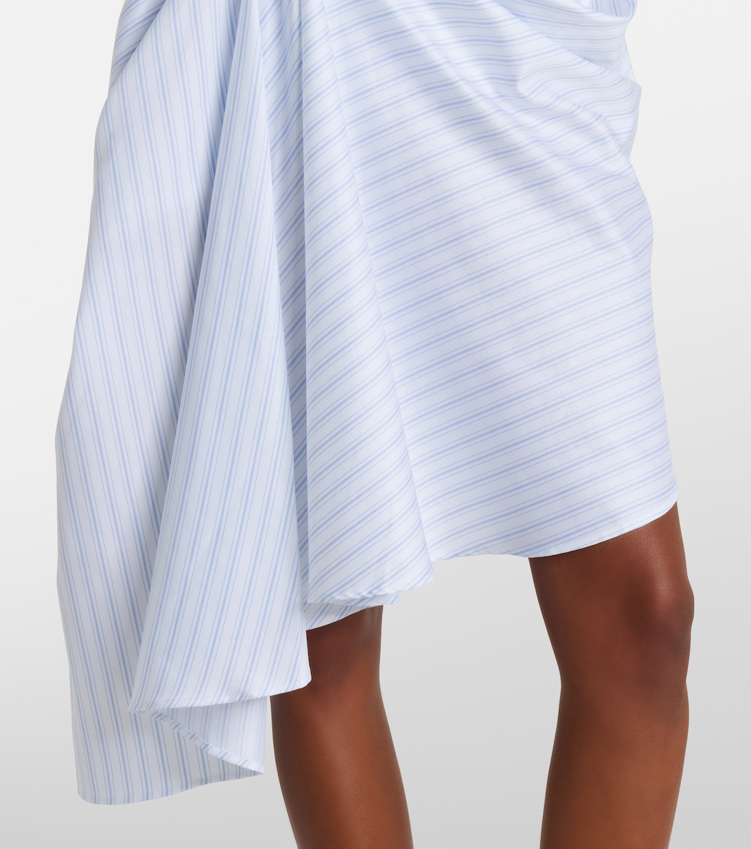 Striped draped cotton poplin miniskirt | JW Anderson