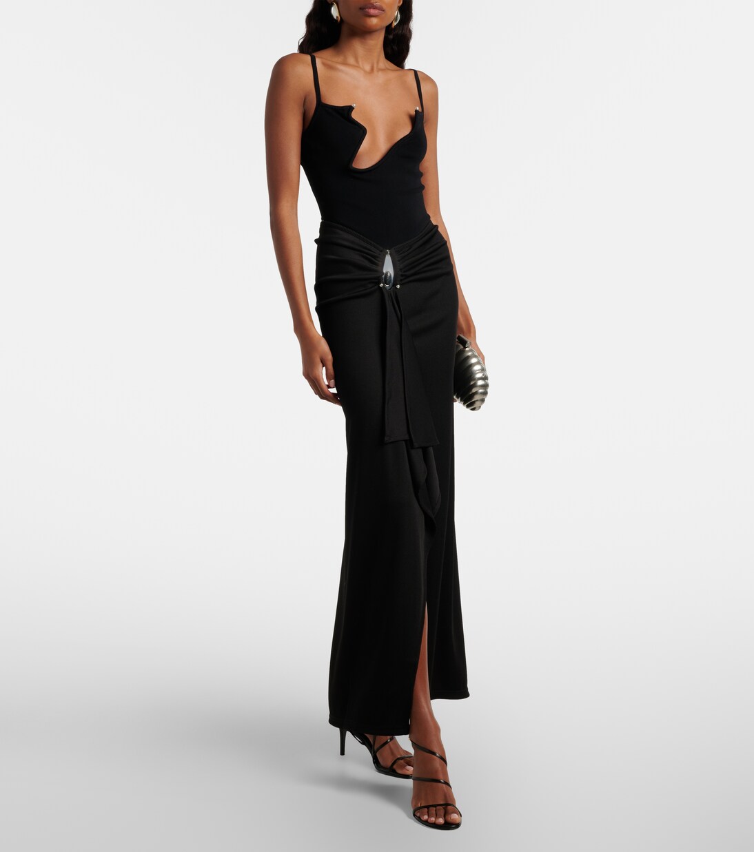 Odessa cutout embellished ribbed-knit bodysuit | Christopher Esber