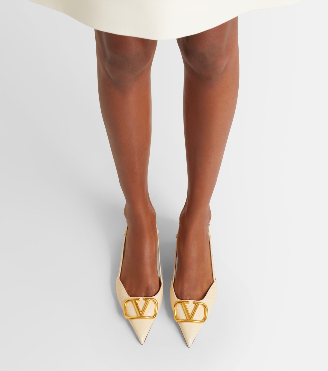 VLogo 40 leather slingback pumps | Valentino Garavani