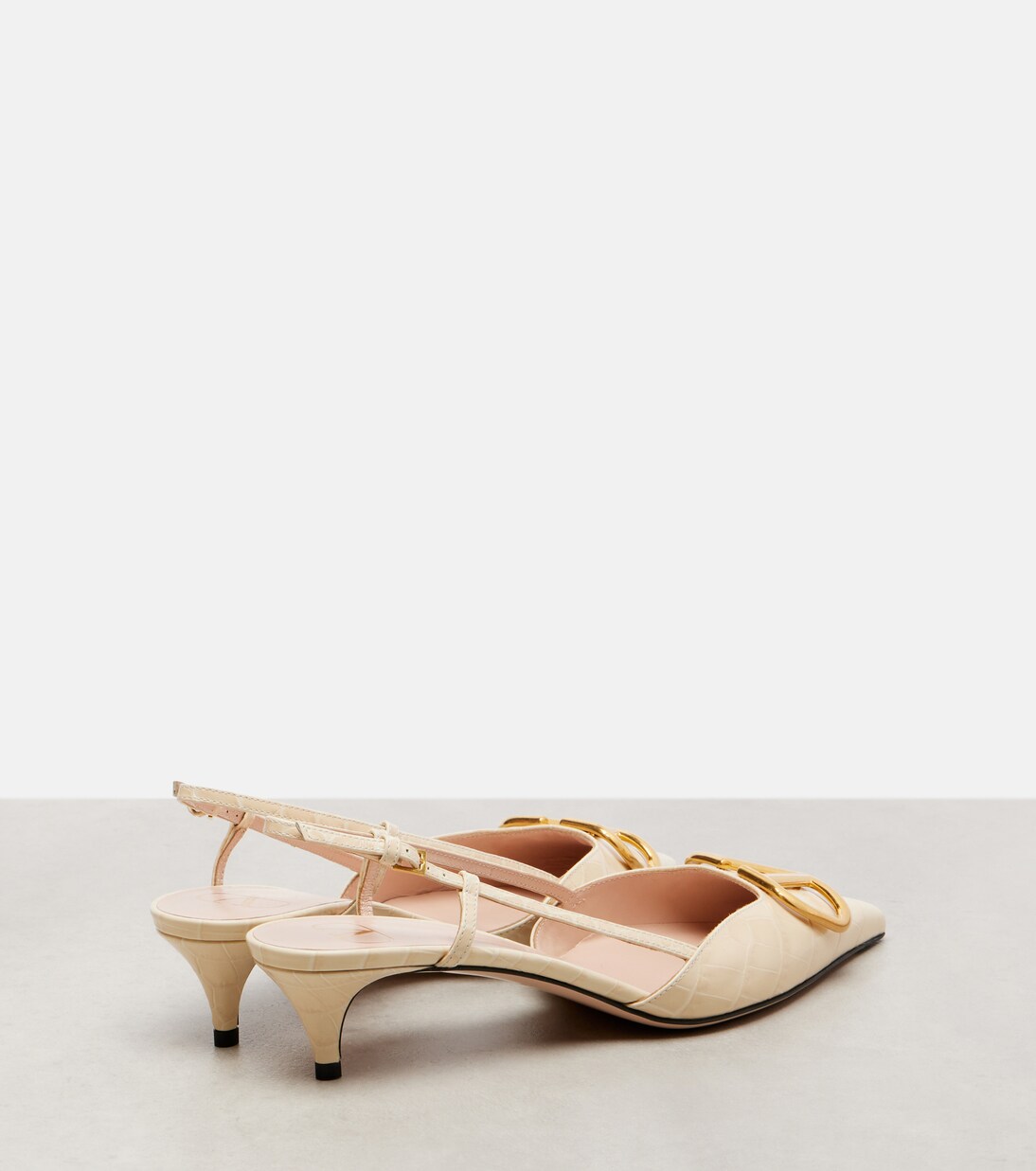 VLogo 40 leather slingback pumps | Valentino Garavani