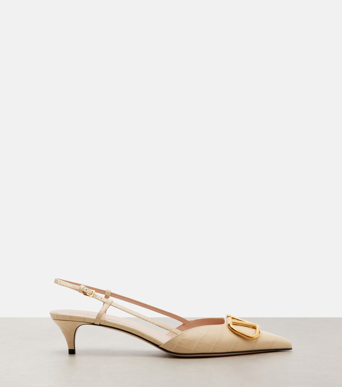 VLogo 40 leather slingback pumps | Valentino Garavani