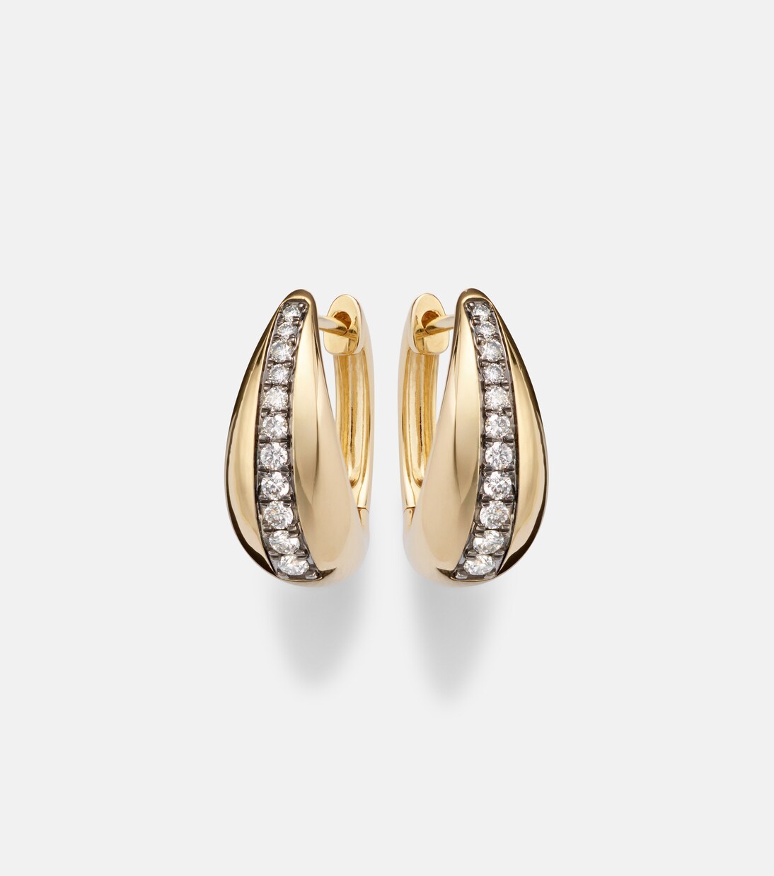 The Night Call 10kt gold earrings with diamonds | Stone and Strand