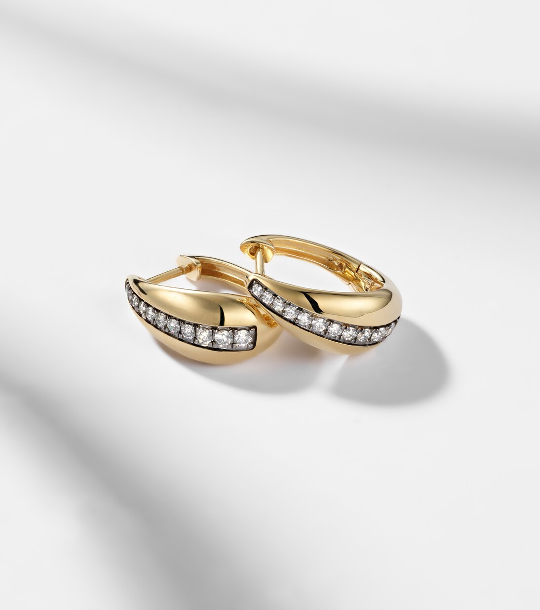 The Night Call 10kt gold earrings with diamonds | Stone and Strand