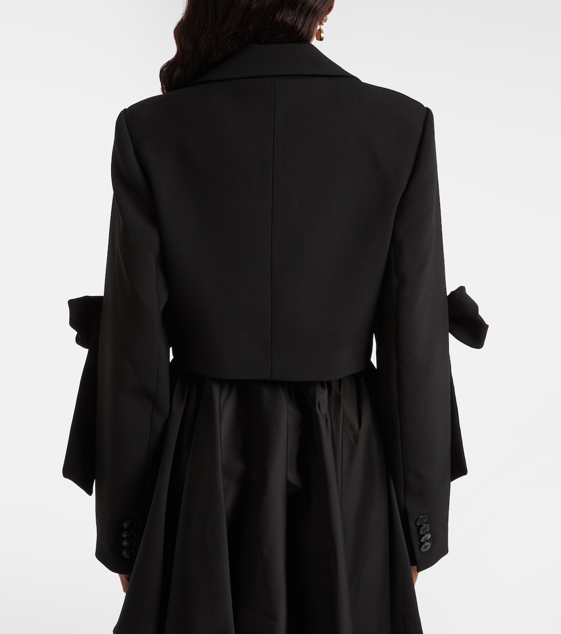 Double-breasted cropped blazer | Ganni