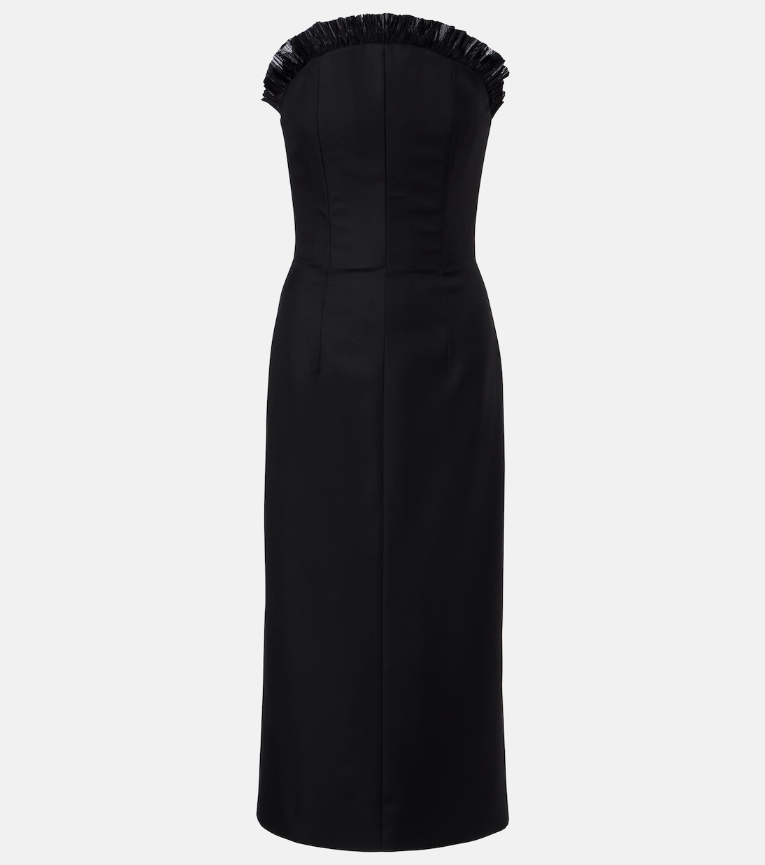 Organza-trimmed wool cocktail dress | McQueen