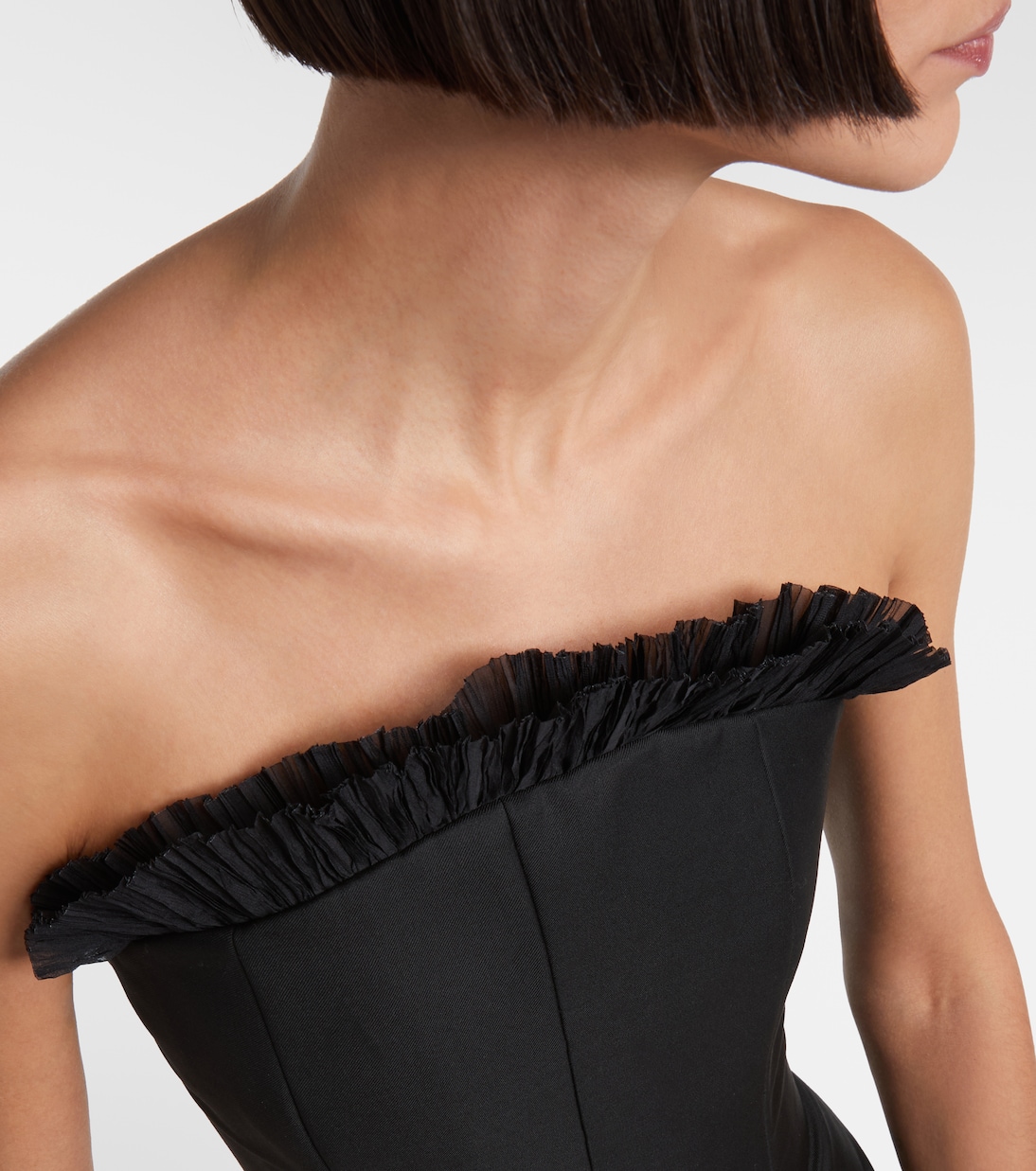 Organza-trimmed wool cocktail dress | McQueen