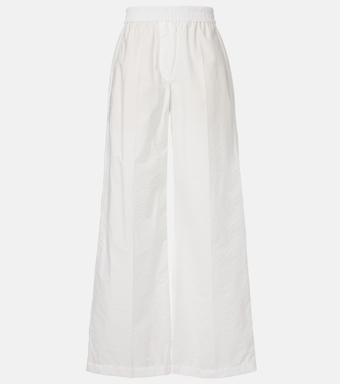 Cotton-blend wide-leg pants | Brunello Cucinelli
