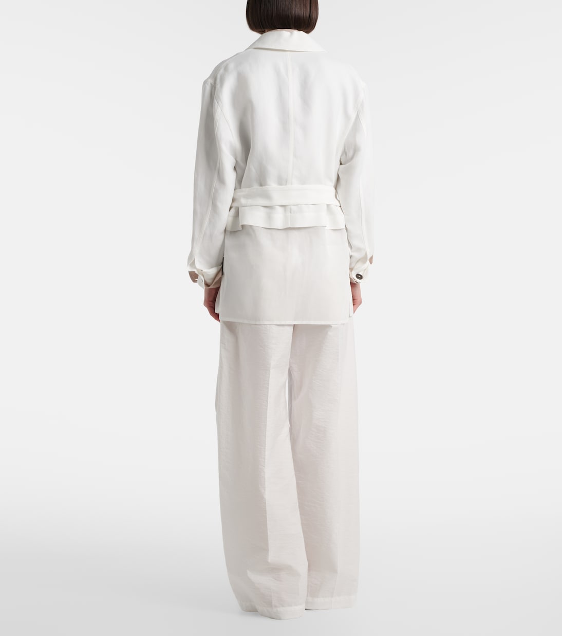 Cotton-blend wide-leg pants | Brunello Cucinelli