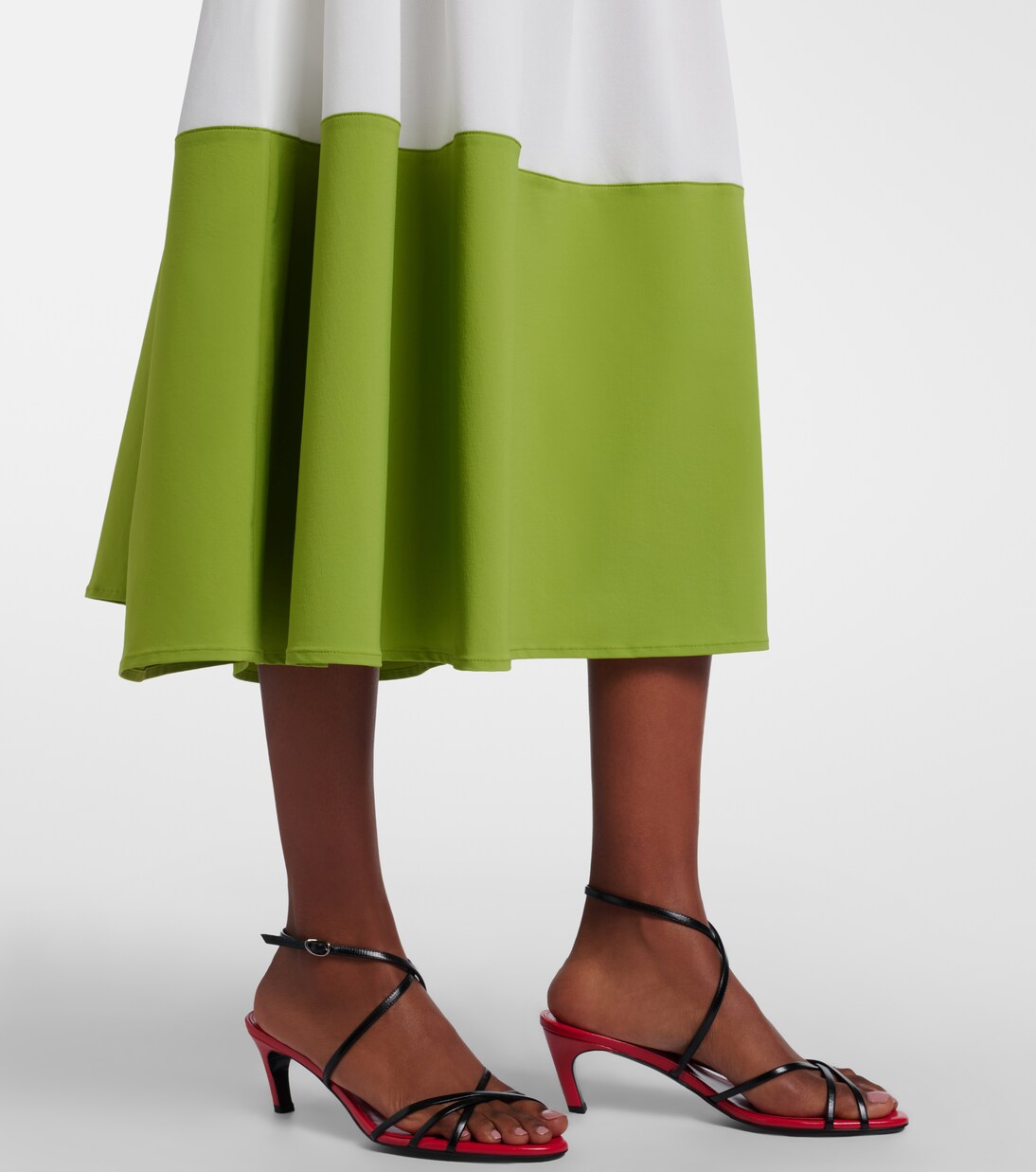 Robe midi Saria White Label en crêpe | Proenza Schouler