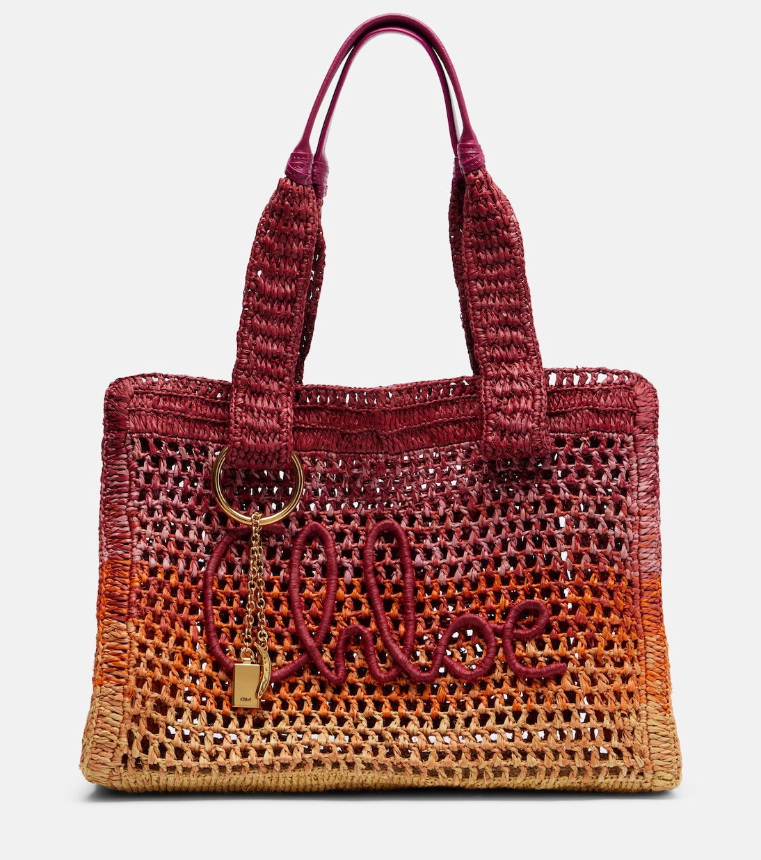 Summer Banana Medium raffia tote bag | Chloé
