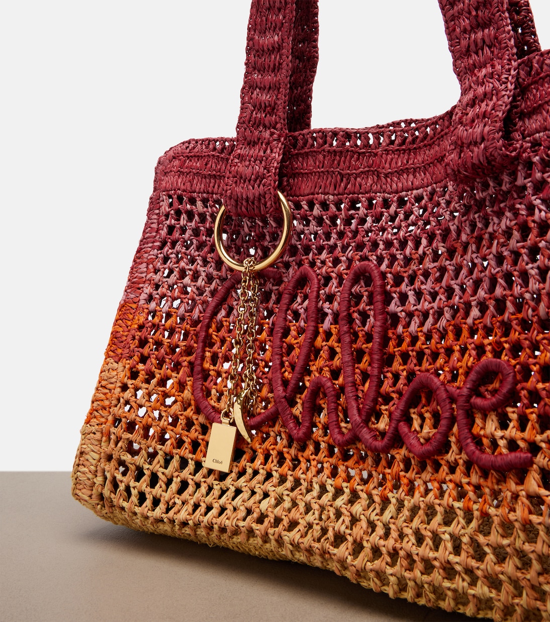 Summer Banana Medium raffia tote bag | Chloé