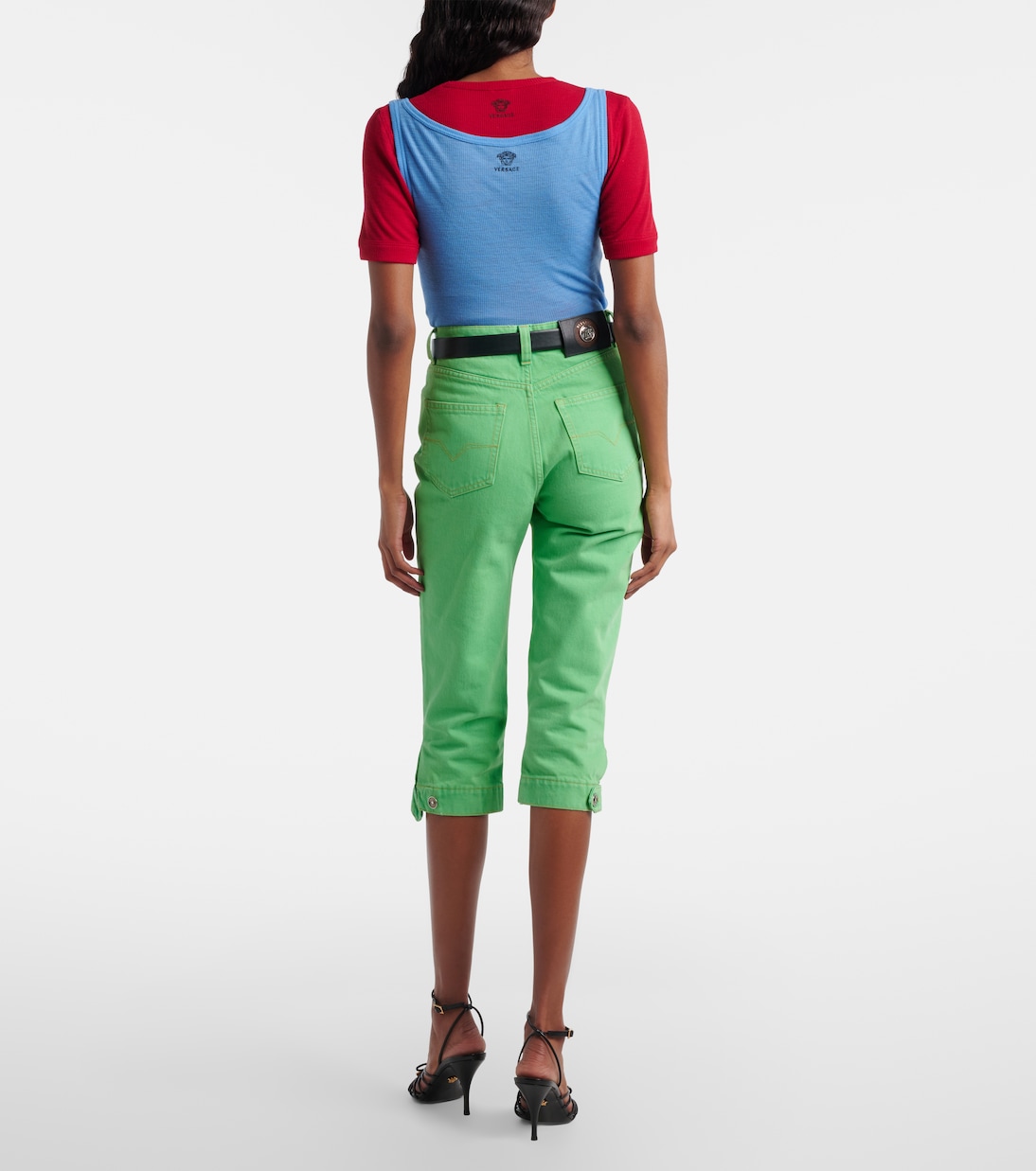 High-rise capri jeans | Versace