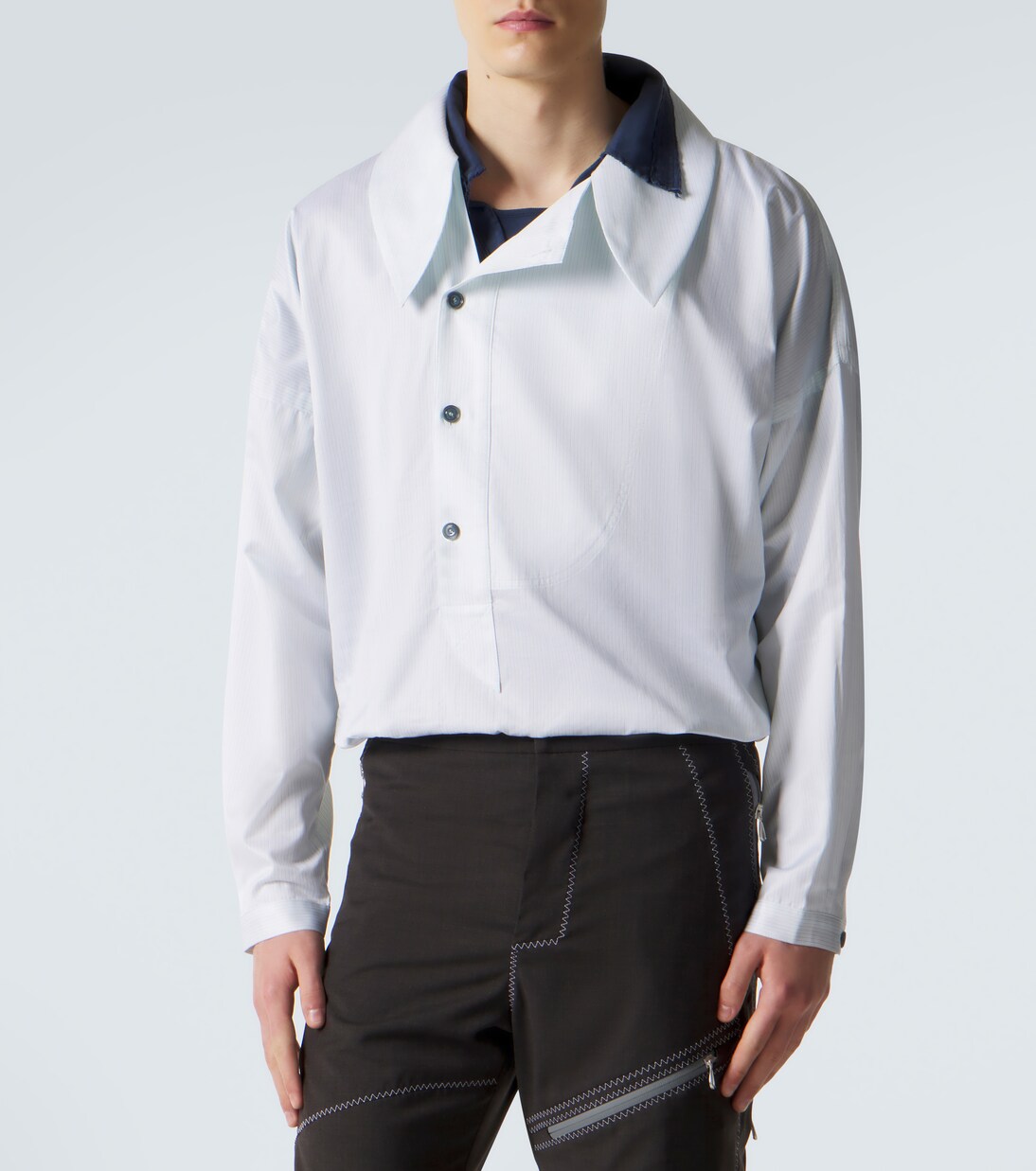 Chemise Kest rayée en coton | Kiko Kostadinov