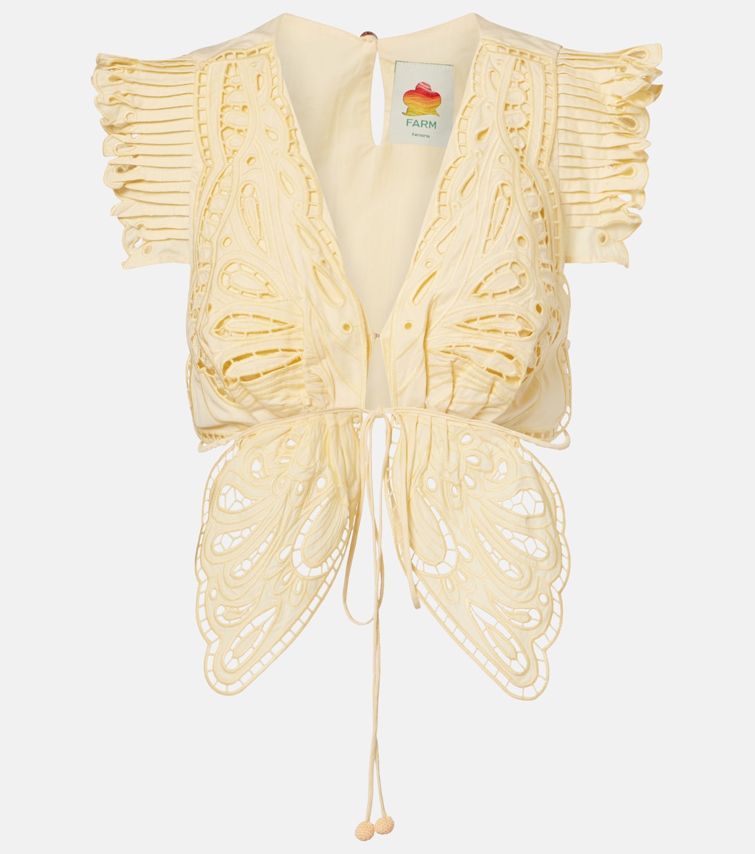 Broderie anglaise cotton crop top | Farm Rio