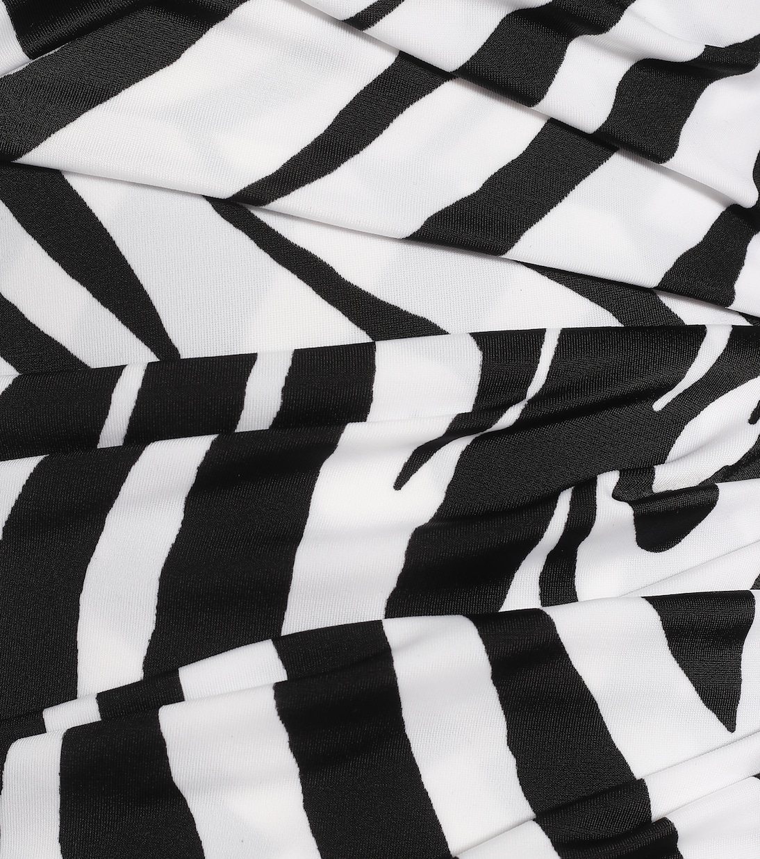 Off-shoulder zebra-print midi dress | Halpern