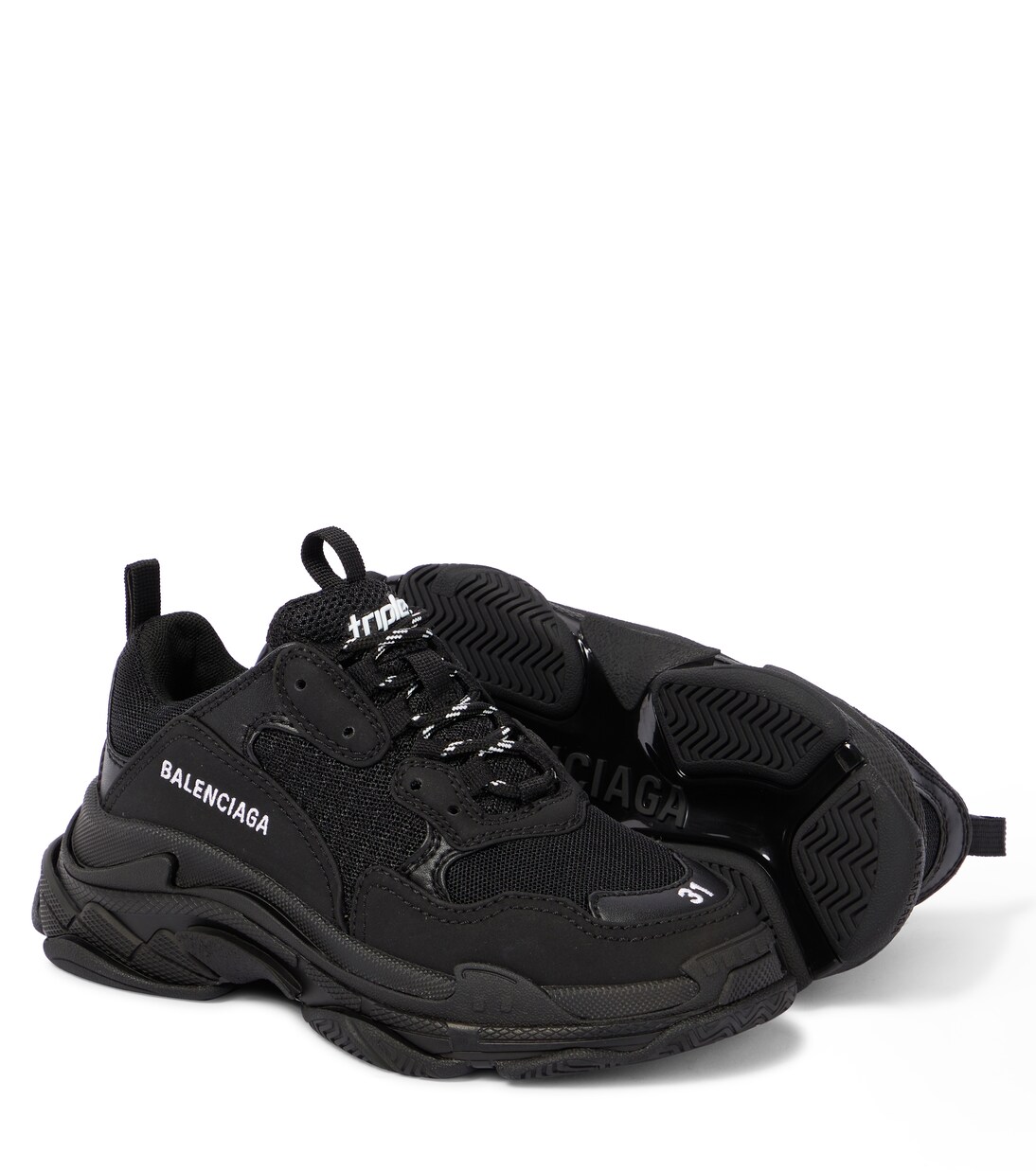 Sneakers Triple S in Schwarz Balenciaga Kids Mytheresa