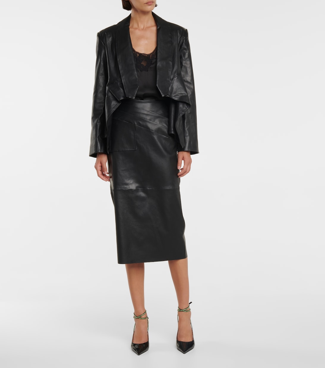 Cropped Blazer aus Leder | Maticevski