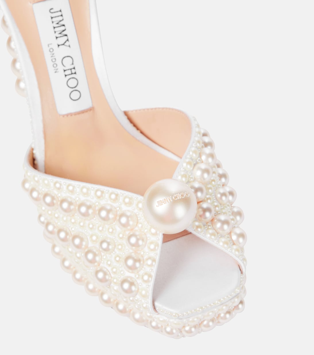 Saracria 120 embellished satin sandals | Jimmy Choo