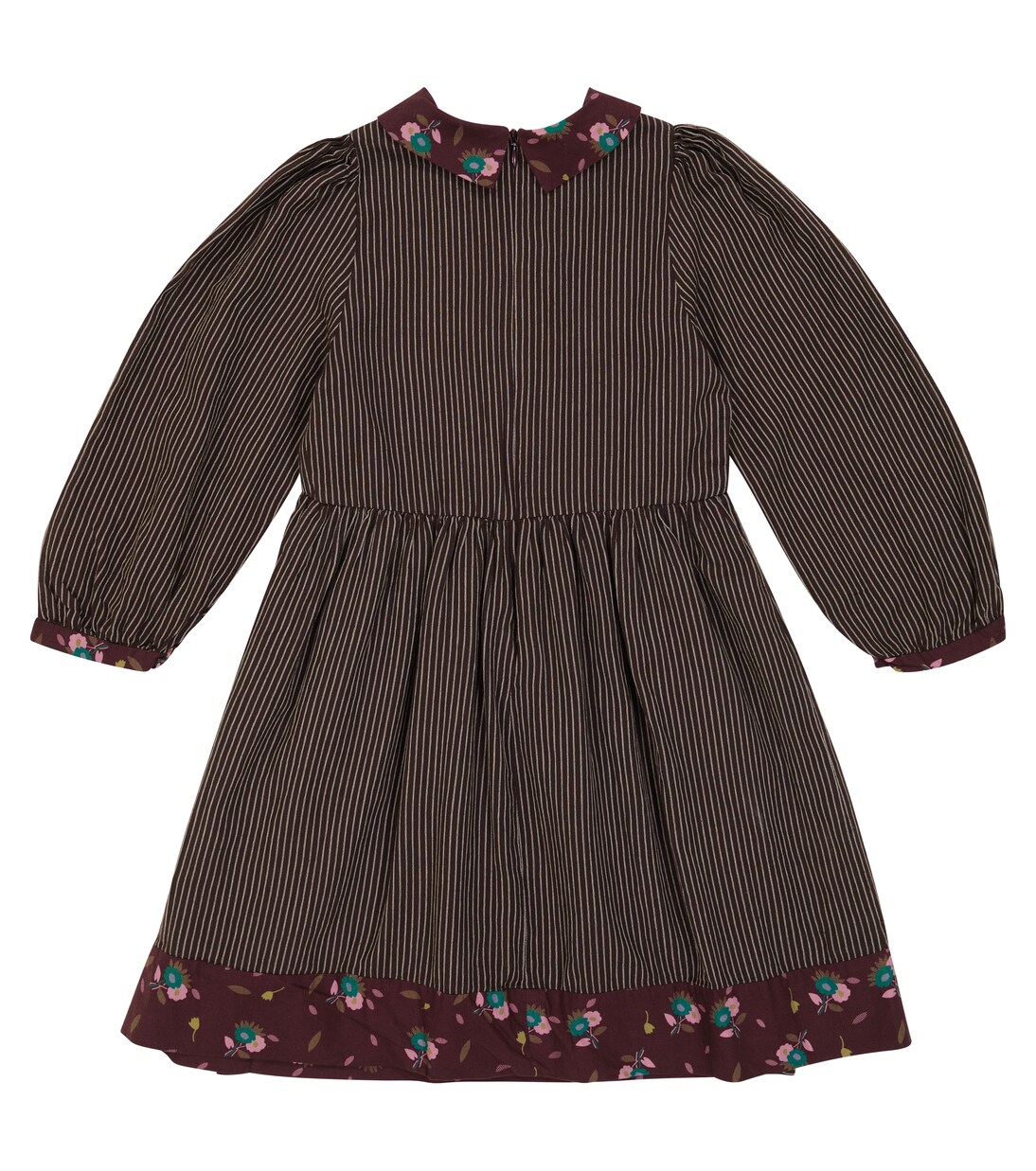 Earth printed cotton dress | Caramel