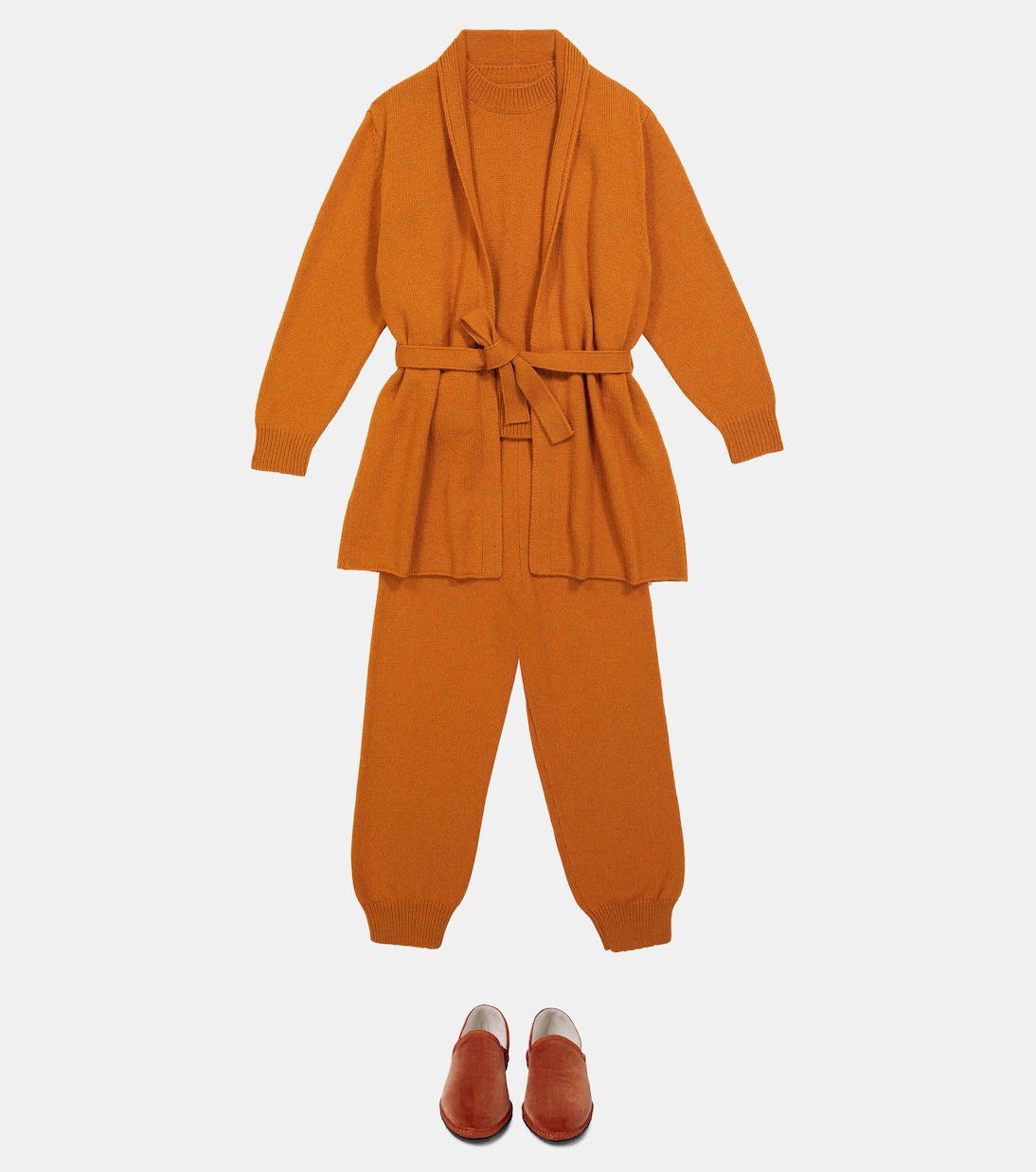 Cardigan Huey in cashmere con cintura | The Row Kids