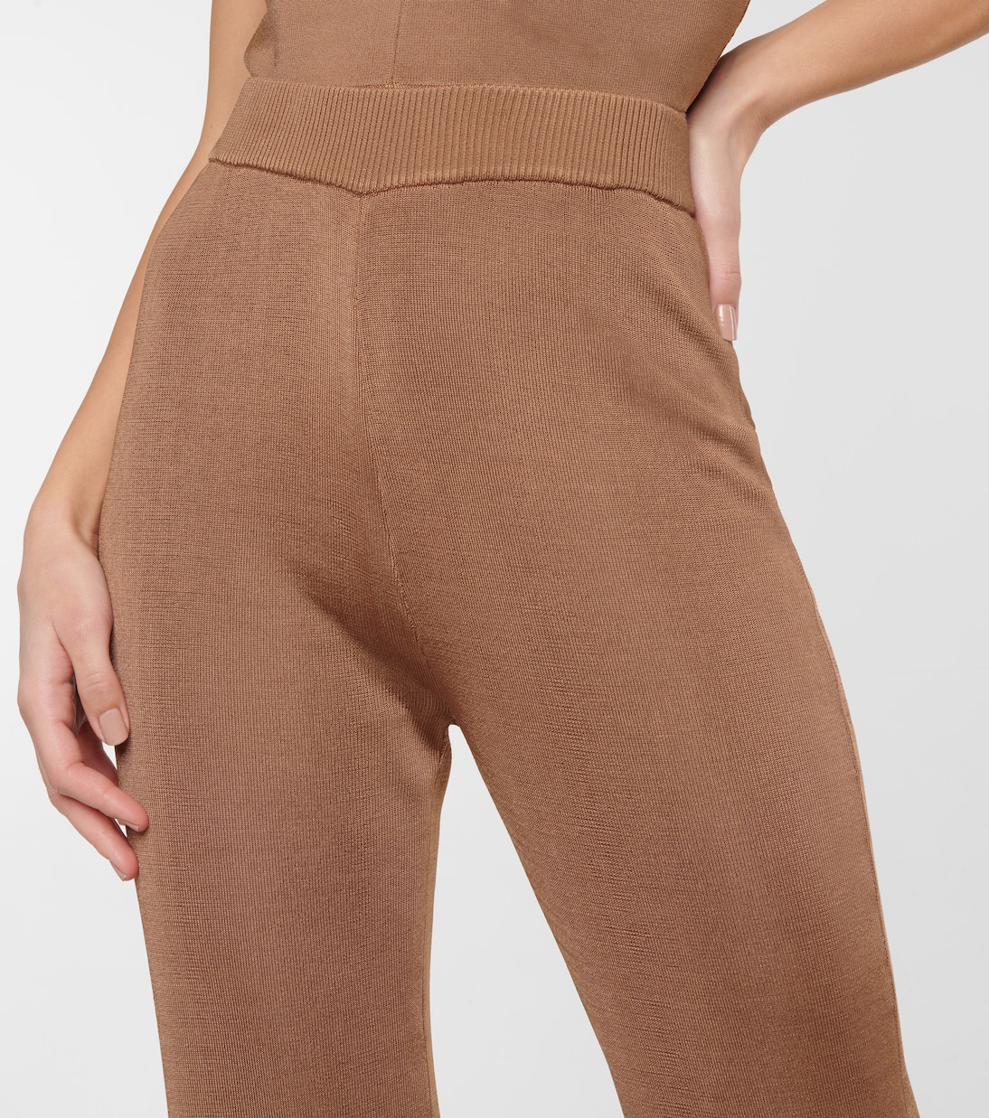 Pantalon évasé Moonstone à taille haute | Staud