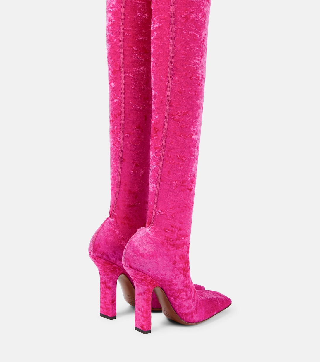 Overknee-Stiefel aus Samt | Vetements