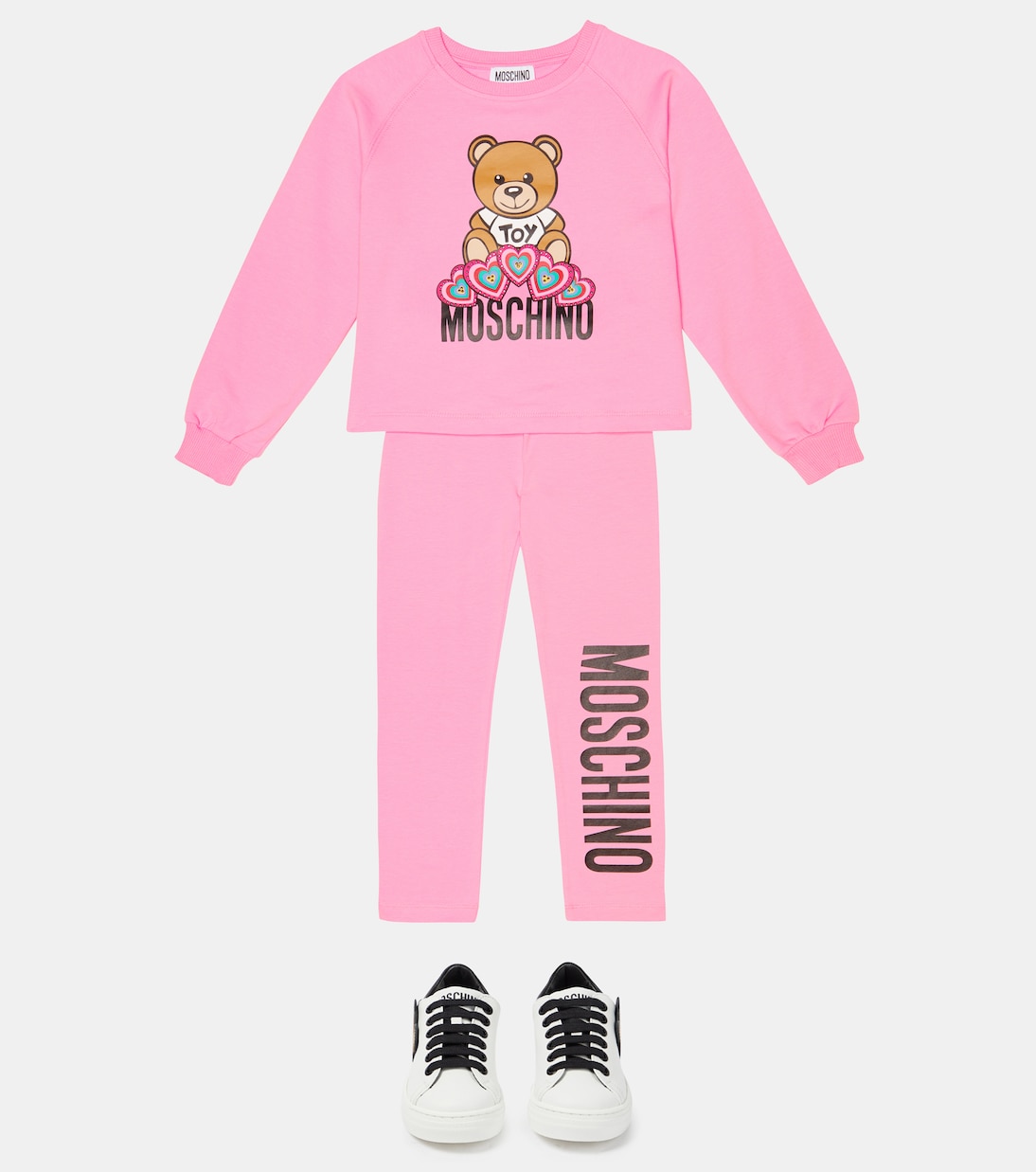 Embellished logo printed sweatshirt | Moschino Kids