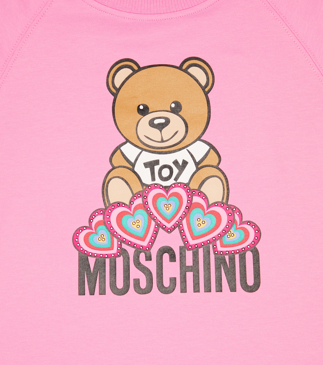 Embellished logo printed sweatshirt | Moschino Kids